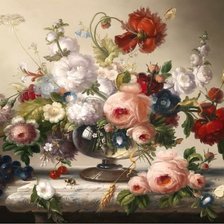 Схема вышивки «букет с виноградом»