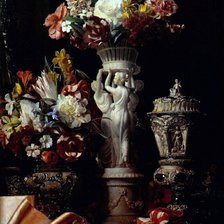 Схема вышивки «букет и статуэтка»