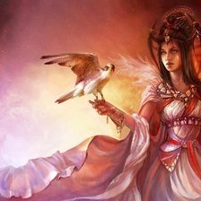 Схема вышивки «богиня охоты»