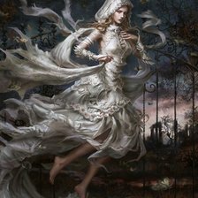 Схема вышивки «волшебница»