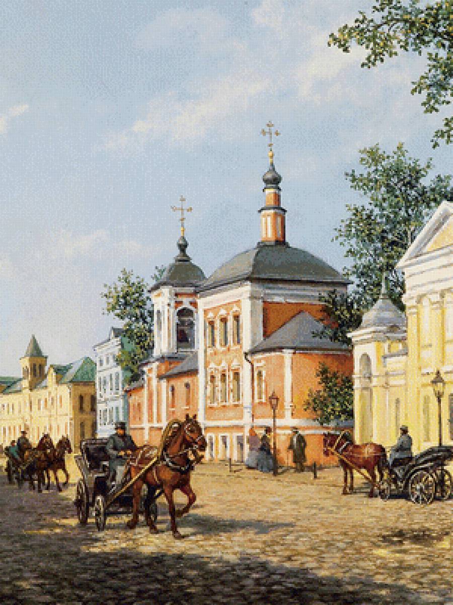 по мостовой - картина, природа - предпросмотр