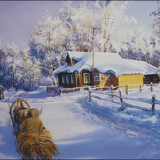 Схема вышивки «санный путь»