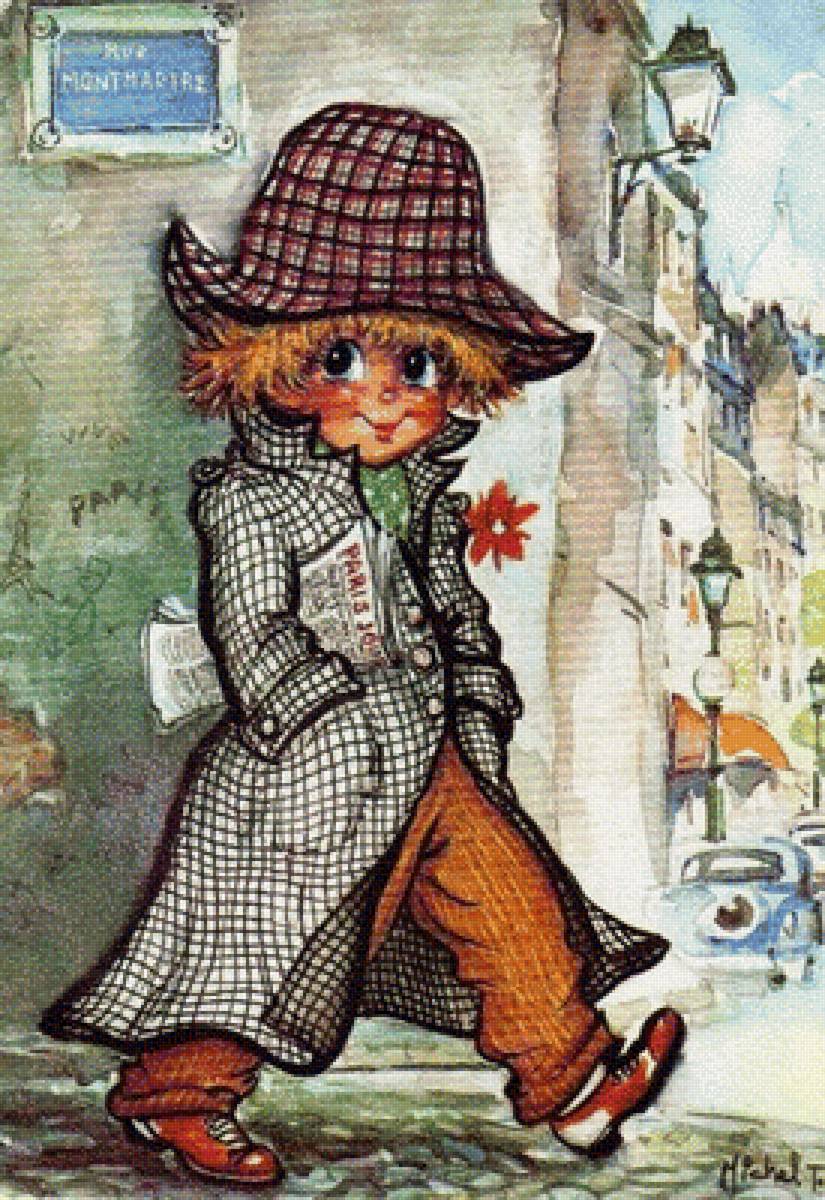 гаврош - люди, картина, природа - предпросмотр