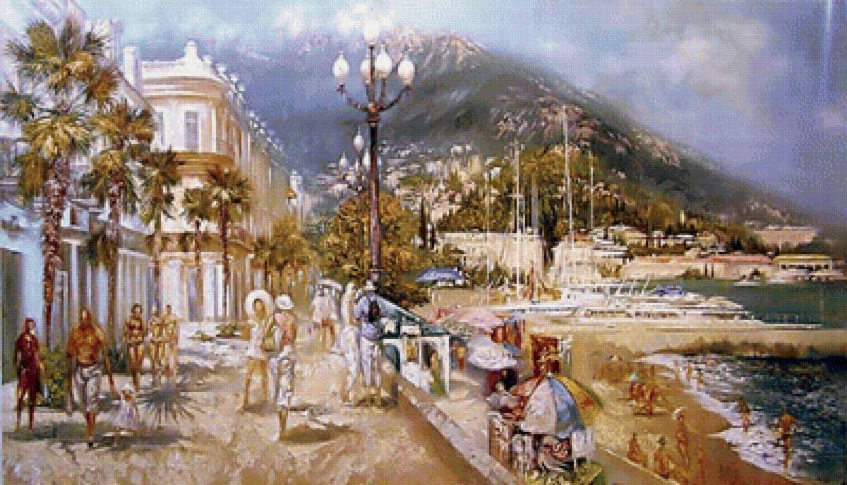 набережная - вилла, берег, море - предпросмотр