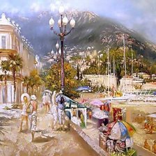 Схема вышивки «набережная»