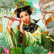 Схема вышивки «волшебная флейта»