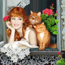 Схема вышивки «рыжие»