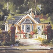 Схема вышивки «летний домик»