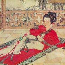 Схема вышивки «гейша»