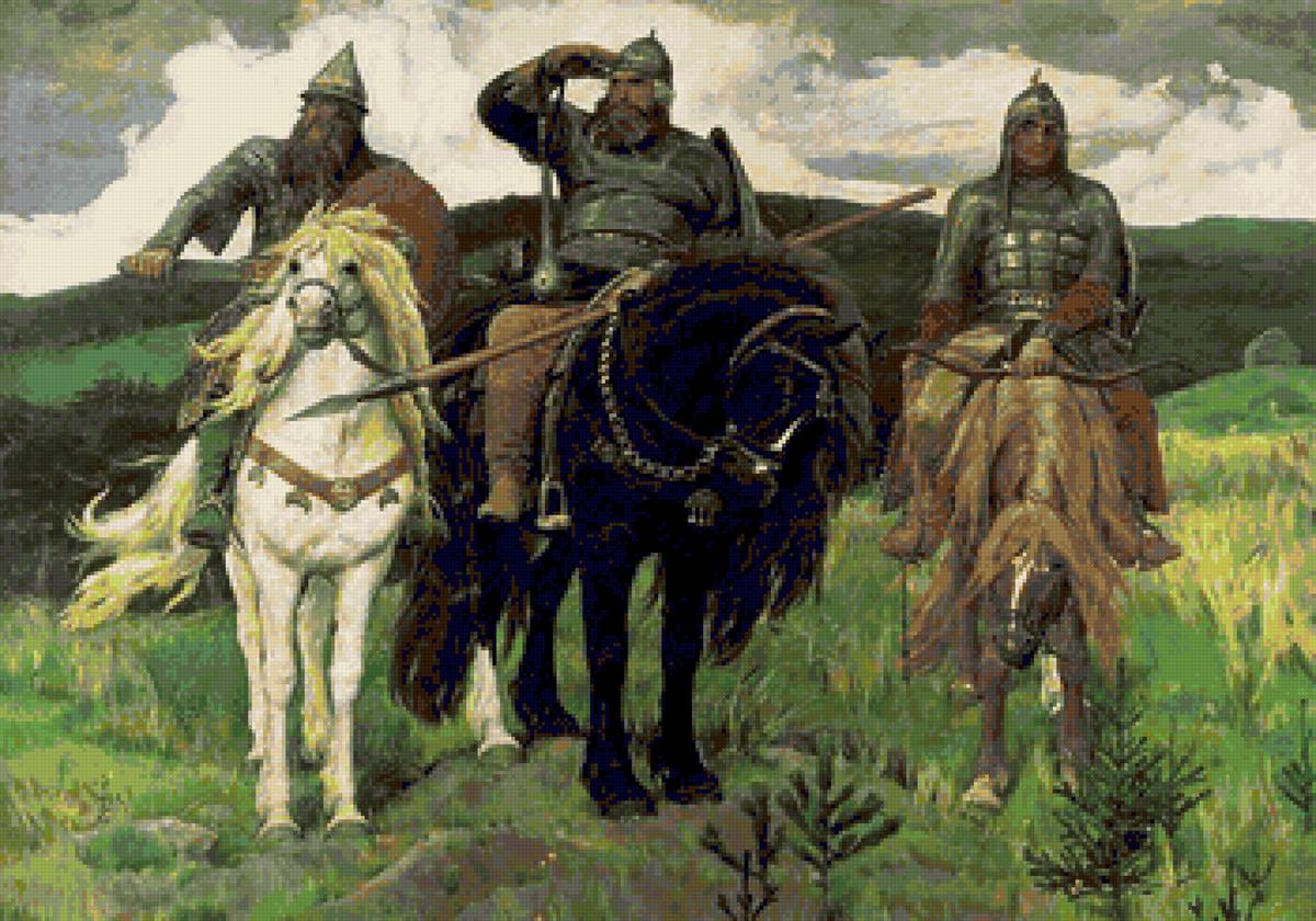 Три богатыря - васнецов, три богатыря, богатыри - предпросмотр