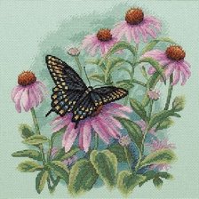 Схема вышивки «Баттерфляй и маргаритки»