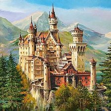 Схема вышивки «Замок»