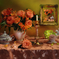 Схема вышивки «осенние розы»