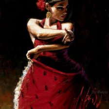 Схема вышивки «фламенко»