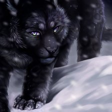 Схема вышивки «Черный барс»