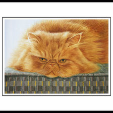 Схема вышивки «кот»