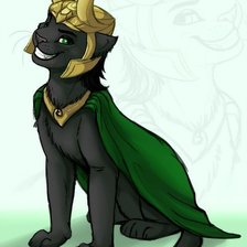 Схема вышивки «Локи кот»