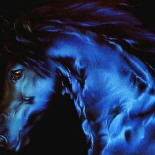 Схема вышивки «Черная лошадь»