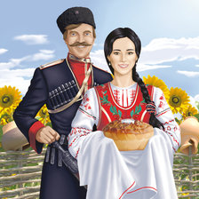 Схема вышивки «Хлеб да соль»