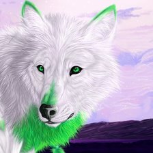 Схема вышивки «волк»