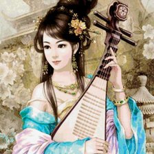 Схема вышивки «музыка японии»