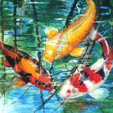 Схема вышивки «renkli balık»