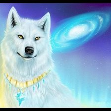 Схема вышивки «волк»