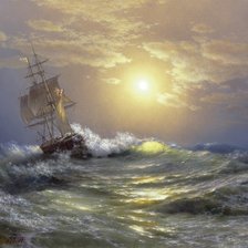 Схема вышивки «море»