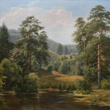 Схема вышивки «лес»