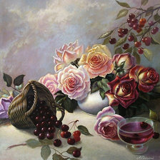 Схема вышивки «вишня»