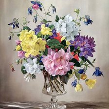 Схема вышивки «НАТЮРМОРТ С ЦВЕТАМИ»