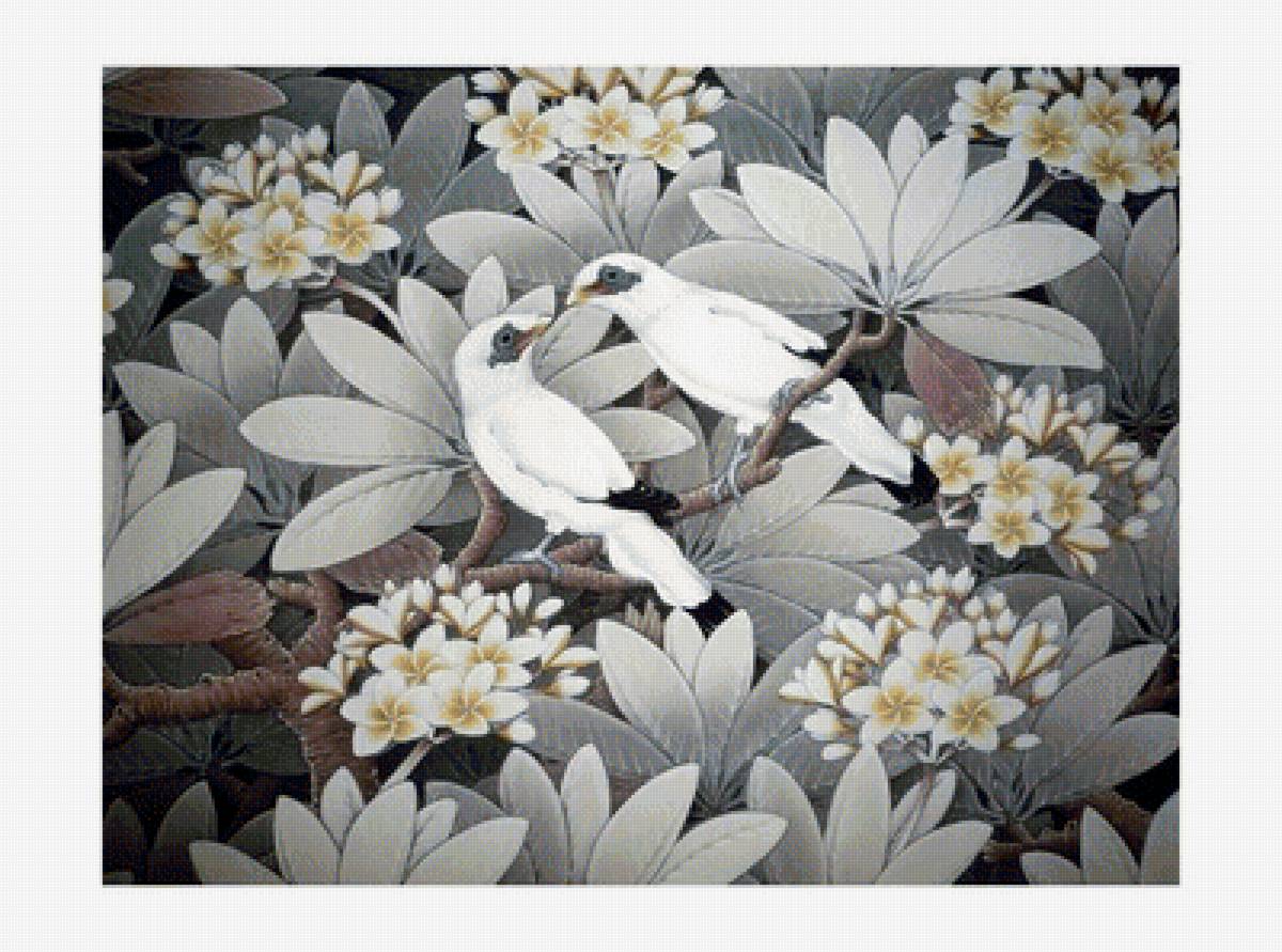 Птицы на ветке - птицы - предпросмотр