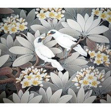 Схема вышивки «Птицы на ветке»