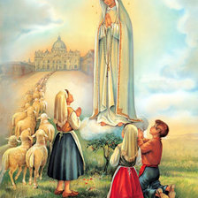 Схема вышивки «Aparição Nossa Senhora de Fátima»