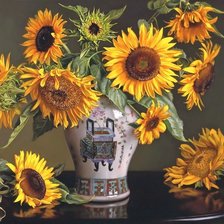 Схема вышивки «Подсолнухи»