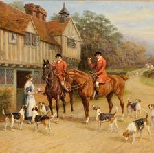 Схема вышивки «английская охота»