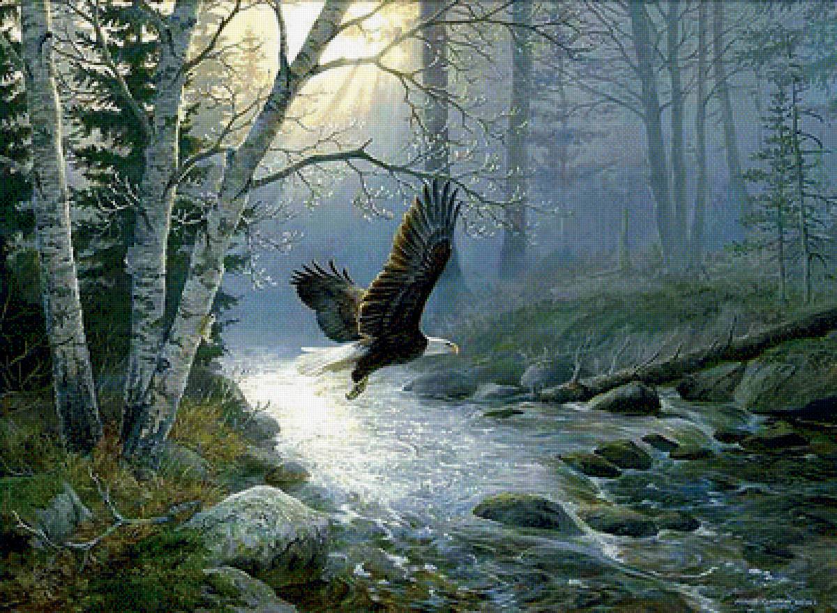 над водой - природа, пейзаж - предпросмотр