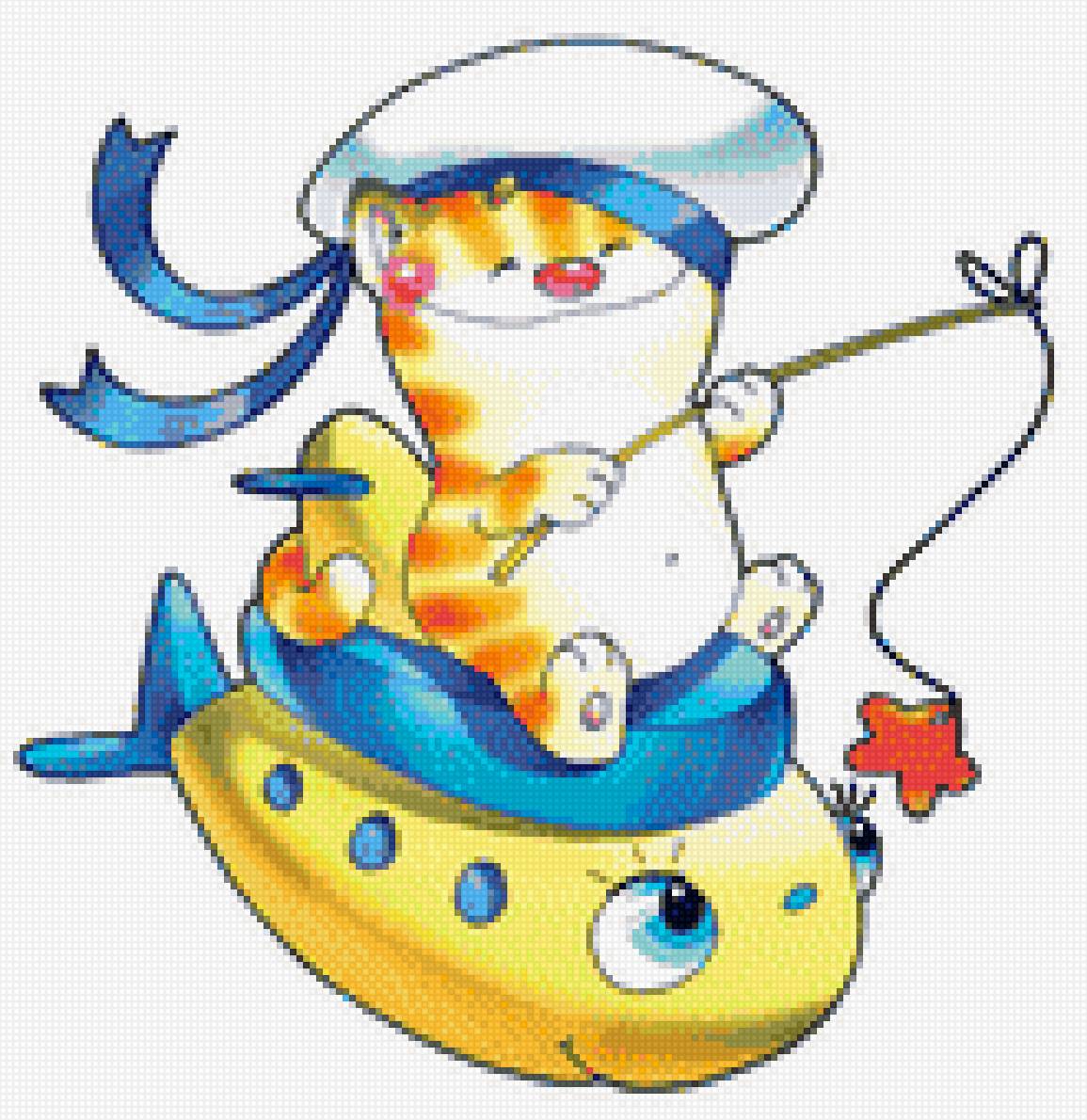 Рыбачок - кот, детские - предпросмотр