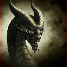 Схема вышивки «дракон»