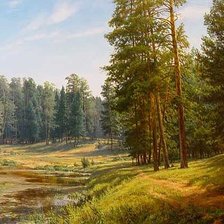 Схема вышивки «лес»