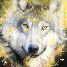 Схема вышивки «СИЛА ВОЛКА»