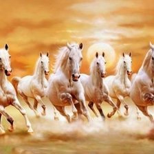 Схема вышивки «konie w sepii»