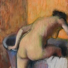 Схема вышивки «дега купальщица»