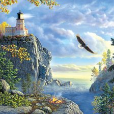 Схема вышивки «осенняя картина»