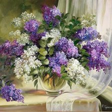 Схема вышивки «букет сирени»