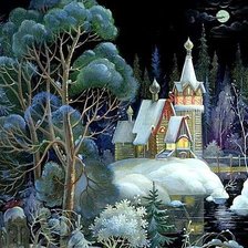 Схема вышивки «зимняя ночь»