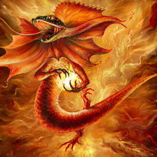 Схема вышивки «дракон»