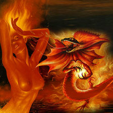 Схема вышивки «дракон и»