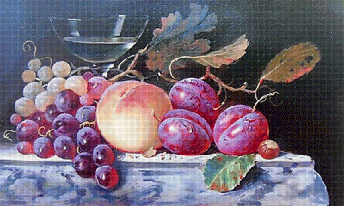 Натюрморт. - живопись., фрукты, бокал, натюрморт - предпросмотр