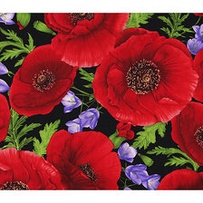 Схема вышивки «Серия "Подушки". Маки и колокольчики»